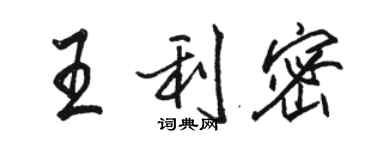 駱恆光王利密行書個性簽名怎么寫