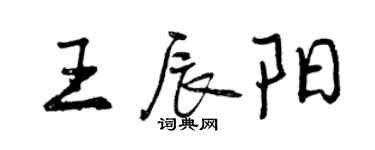 曾慶福王辰陽行書個性簽名怎么寫