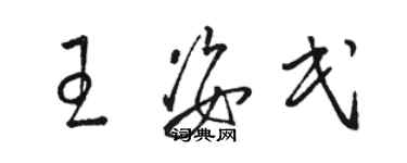 駱恆光王姿民草書個性簽名怎么寫