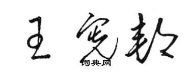 駱恆光王憲邦草書個性簽名怎么寫