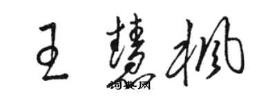 駱恆光王慧楓草書個性簽名怎么寫