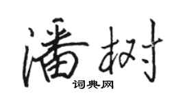駱恆光潘樹行書個性簽名怎么寫