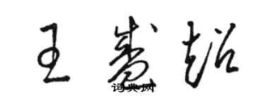 駱恆光王盛超草書個性簽名怎么寫