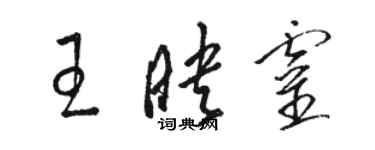 駱恆光王映靈草書個性簽名怎么寫