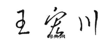 駱恆光王宏川草書個性簽名怎么寫