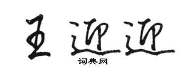 駱恆光王迎迎行書個性簽名怎么寫