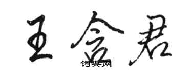 駱恆光王含君行書個性簽名怎么寫