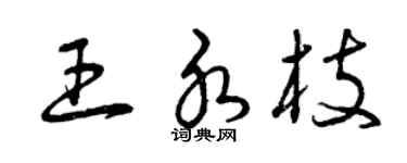 曾慶福王水枝草書個性簽名怎么寫
