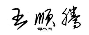 朱錫榮王順騰草書個性簽名怎么寫