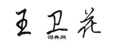 駱恆光王衛花行書個性簽名怎么寫