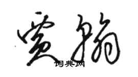 駱恆光賈翰草書個性簽名怎么寫