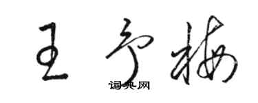 駱恆光王予梅草書個性簽名怎么寫