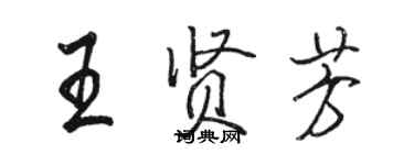 駱恆光王賢芳行書個性簽名怎么寫