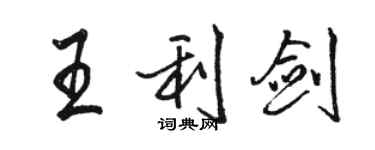 駱恆光王利劍行書個性簽名怎么寫