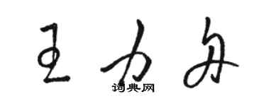 駱恆光王力舟草書個性簽名怎么寫