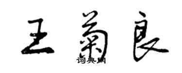 曾慶福王菊良行書個性簽名怎么寫