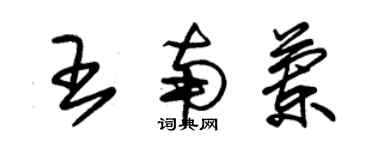 朱錫榮王南蘭草書個性簽名怎么寫