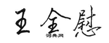 駱恆光王全慰行書個性簽名怎么寫