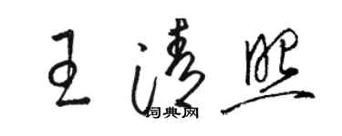 駱恆光王清照草書個性簽名怎么寫