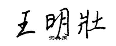 王正良王明壯行書個性簽名怎么寫