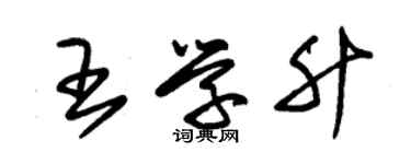 朱錫榮王學升草書個性簽名怎么寫