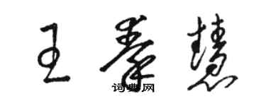 駱恆光王秦慧草書個性簽名怎么寫