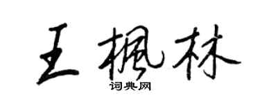 王正良王楓林行書個性簽名怎么寫