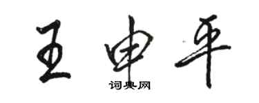 駱恆光王申平行書個性簽名怎么寫