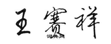 駱恆光王賽祥行書個性簽名怎么寫