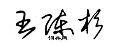 朱錫榮王陳杉草書個性簽名怎么寫