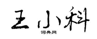 曾慶福王小科行書個性簽名怎么寫