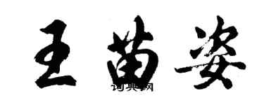 胡問遂王苗姿行書個性簽名怎么寫