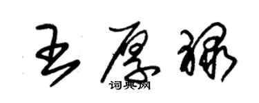 朱錫榮王厚祿草書個性簽名怎么寫