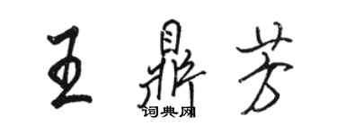 駱恆光王鼎芳行書個性簽名怎么寫