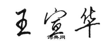 駱恆光王宣華行書個性簽名怎么寫