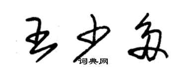 朱錫榮王少多草書個性簽名怎么寫