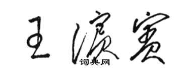 駱恆光王濱賓草書個性簽名怎么寫