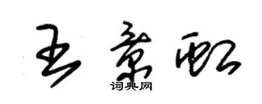 朱錫榮王景虹草書個性簽名怎么寫