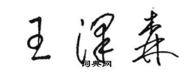 駱恆光王澤森草書個性簽名怎么寫