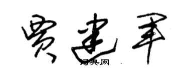 朱錫榮賈建軍草書個性簽名怎么寫