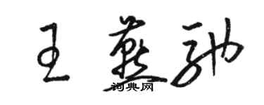 駱恆光王燕馳草書個性簽名怎么寫