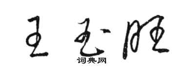 駱恆光王玉旺草書個性簽名怎么寫