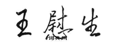 駱恆光王慰生行書個性簽名怎么寫