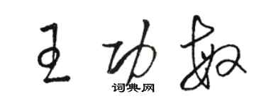 駱恆光王功敏草書個性簽名怎么寫