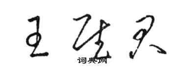 駱恆光王慰君草書個性簽名怎么寫