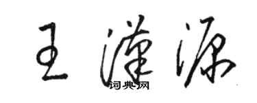 駱恆光王漢源草書個性簽名怎么寫