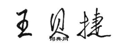 駱恆光王貝捷行書個性簽名怎么寫