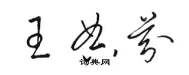 駱恆光王典芬草書個性簽名怎么寫