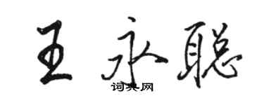 駱恆光王永聰行書個性簽名怎么寫