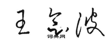 駱恆光王念波草書個性簽名怎么寫